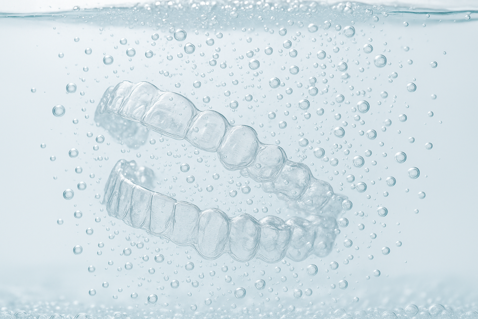 Bubbles around invisalign retainers
